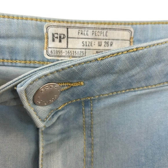 Free People Hippie 70s Bell Bottoms Flare Jeans Retro Size 26 - Picture 5 of 15